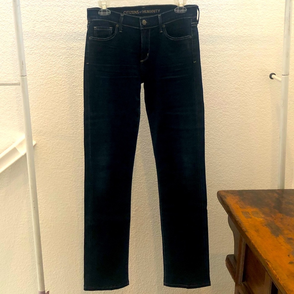Citizens of Humanity Elson Mid Rise Straight Leg Dark Blue Jeans. Size 29.